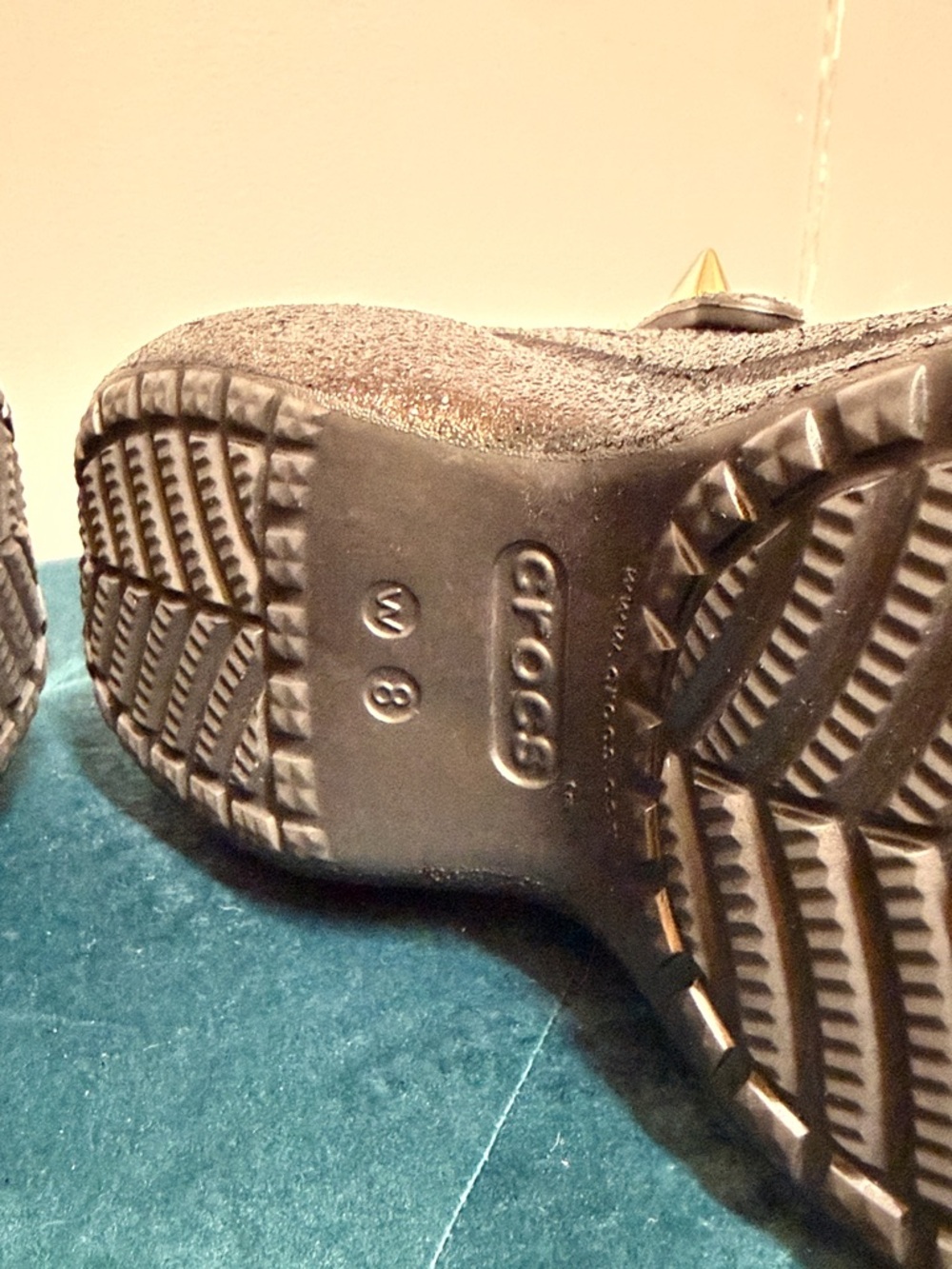 NEW Black Crocs Classic Bae Glitter Stud Clog - Picture 7 of 7